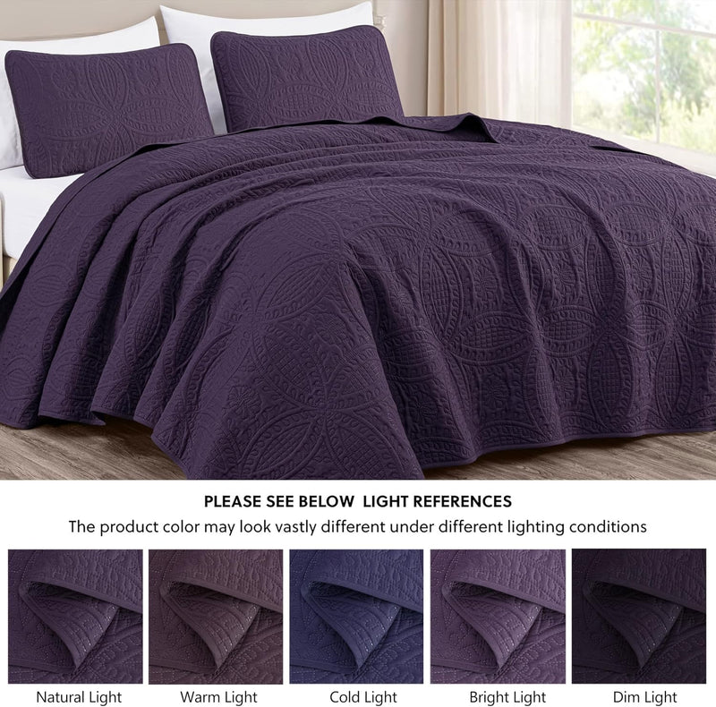 Austin 3-Piece Bedspread Set Microfiber King
