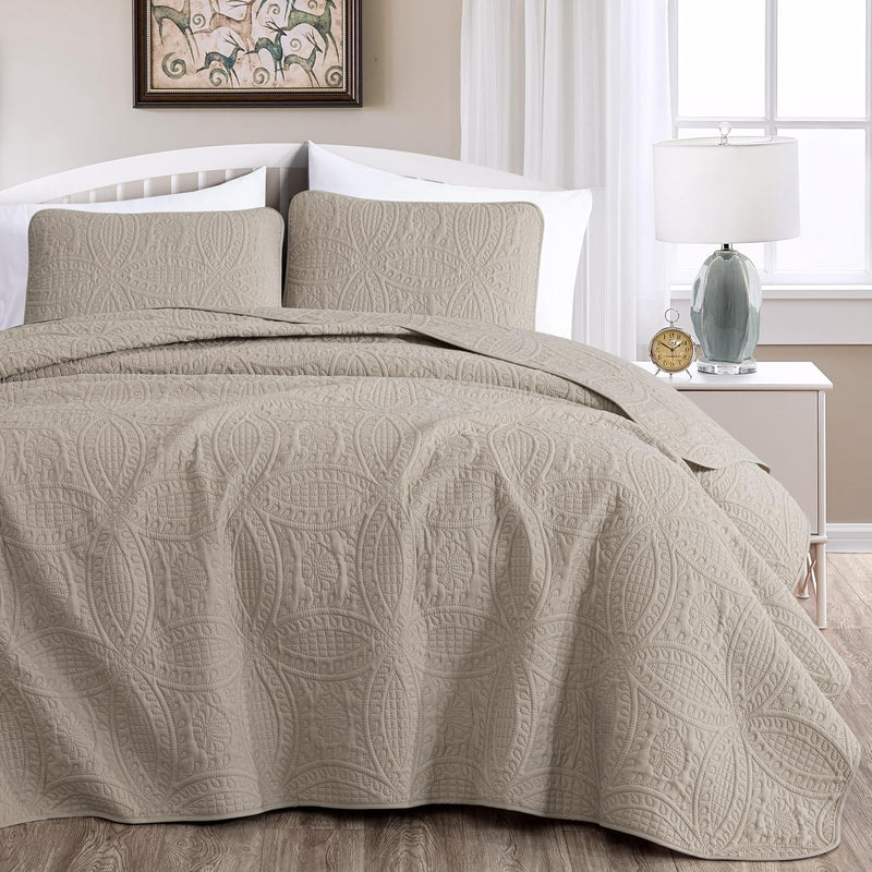Austin 3-Piece Bedspread Set Microfiber King