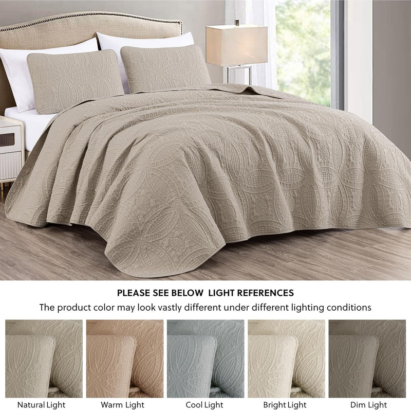 Austin 3-Piece Bedspread Set Microfiber King