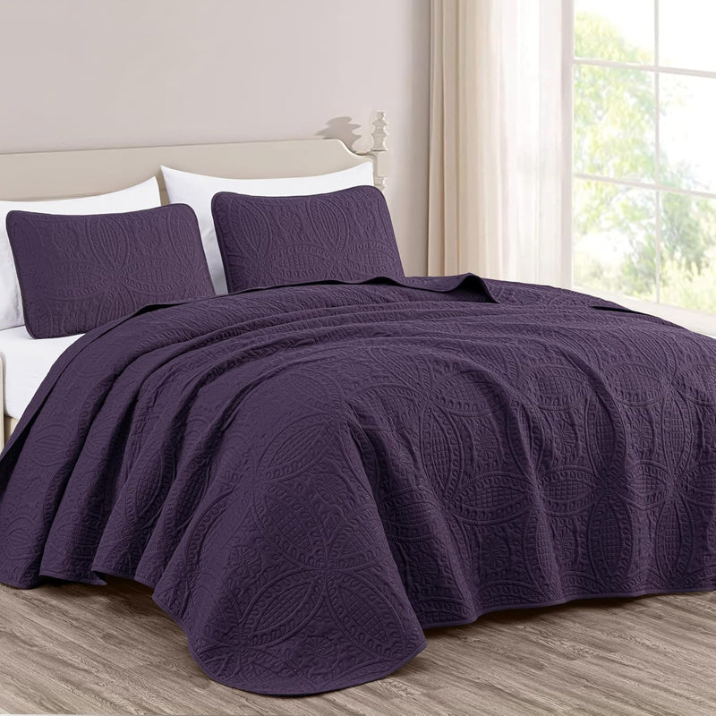 Austin 3-Piece Bedspread Set Microfiber King