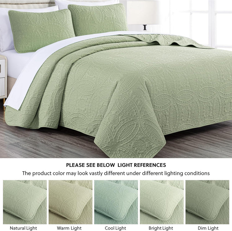 Austin 3-Piece Bedspread Set Microfiber King