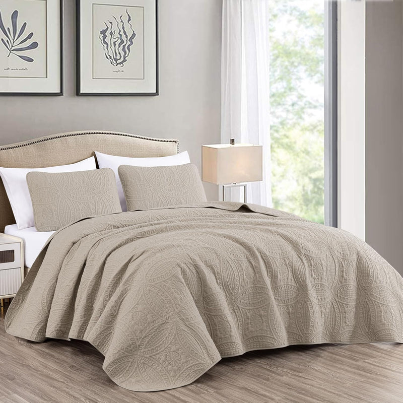 Austin 3-Piece Bedspread Set Microfiber King