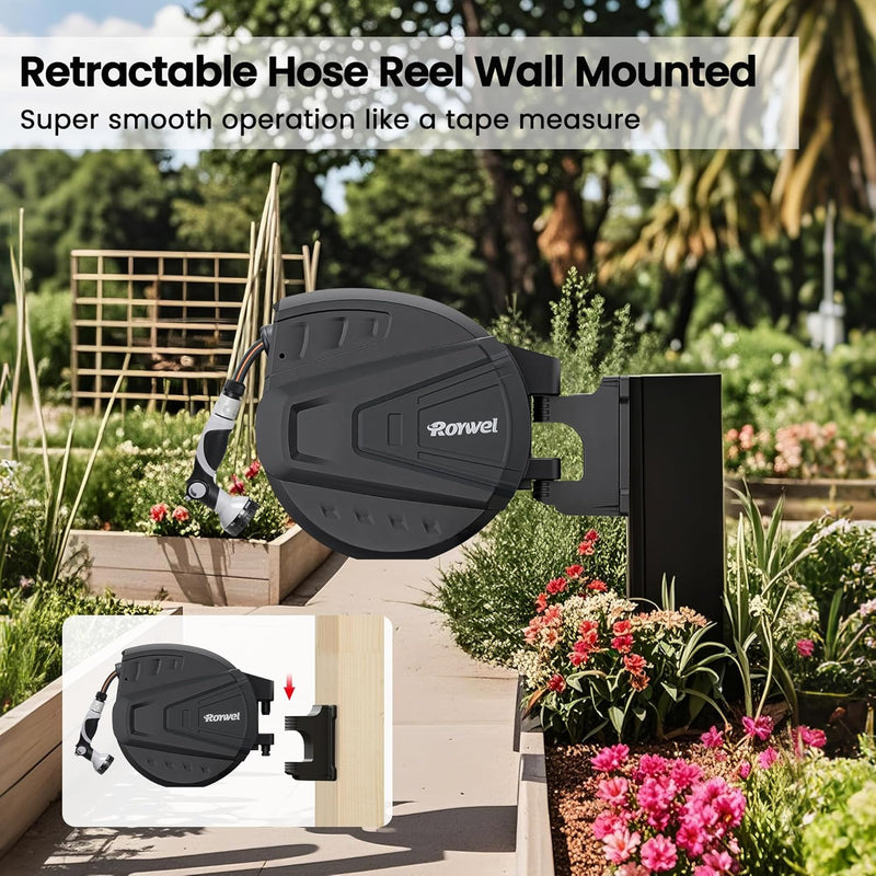 Auto Reel Garden Hose 30m Wall Mounted Rewind