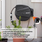 Auto Reel Garden Hose 30m Wall Mounted Rewind
