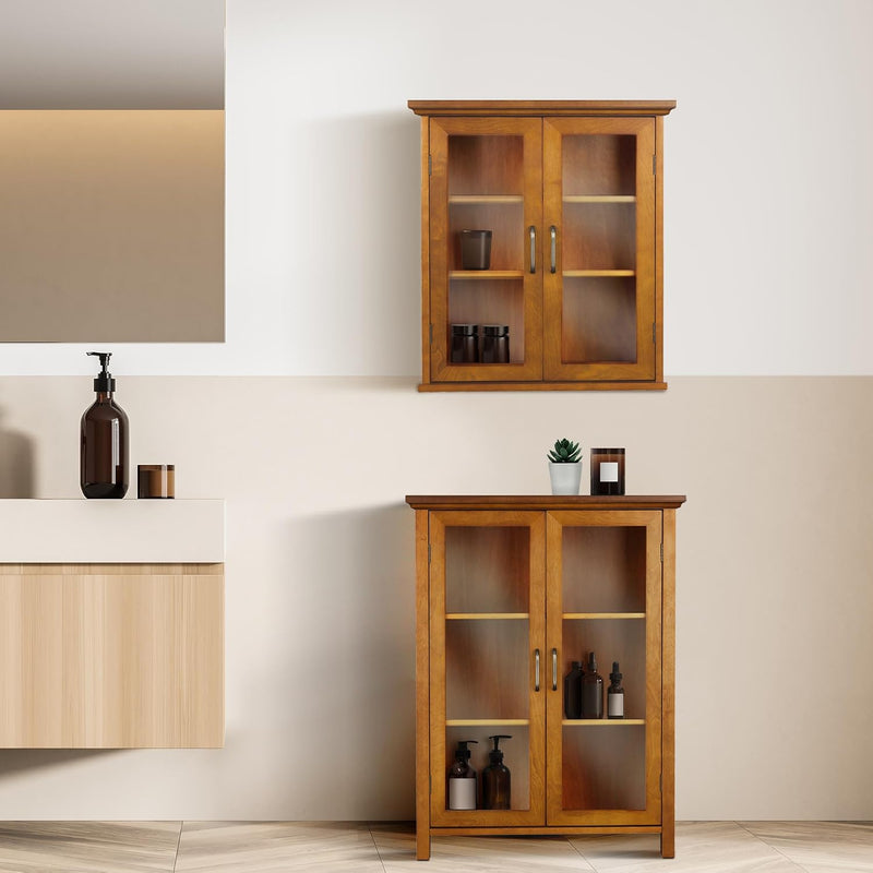 Avery Two-Door Wall Cabinet Oiled Oak Veneer