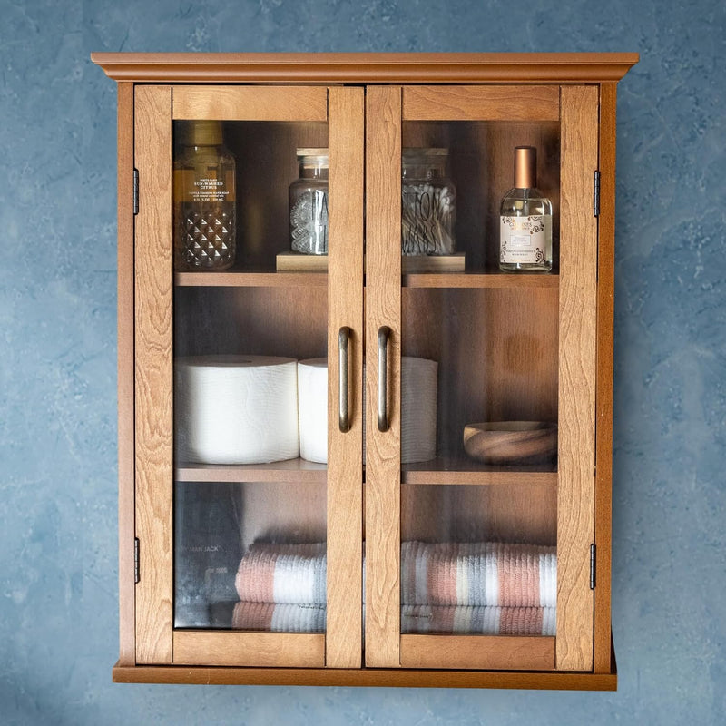 Avery Two-Door Wall Cabinet Oiled Oak Veneer