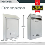 Avon Rear Entry Wall Mounted Galvanised Steel Lockable