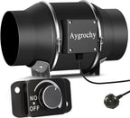 Aygrochy Quiet 8” Inline Duct Fan with 0-100%
