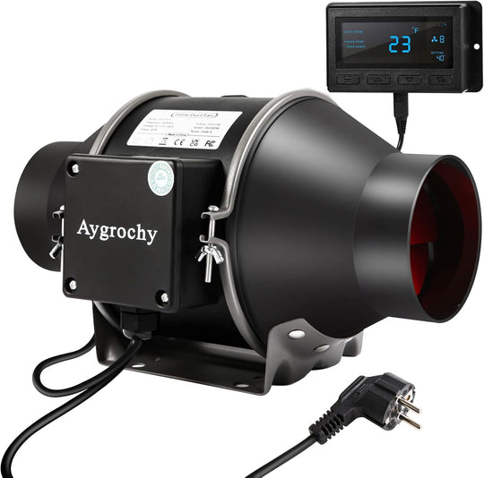 Aygrochy Quiet 8” Inline Duct Fan with 0-100