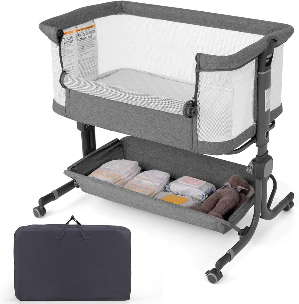 Baby Bedside Crib Foldable Toddler Side Cot
