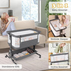 Baby Bedside Crib Foldable Toddler Side Cot