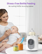 Baby Bottle Warmer 10-In-1 with Digital LCD Timer