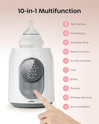 Baby Bottle Warmer 10-In-1 with Digital LCD Timer