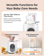 Baby Bottle Warmer 10-In-1 with Digital LCD Timer