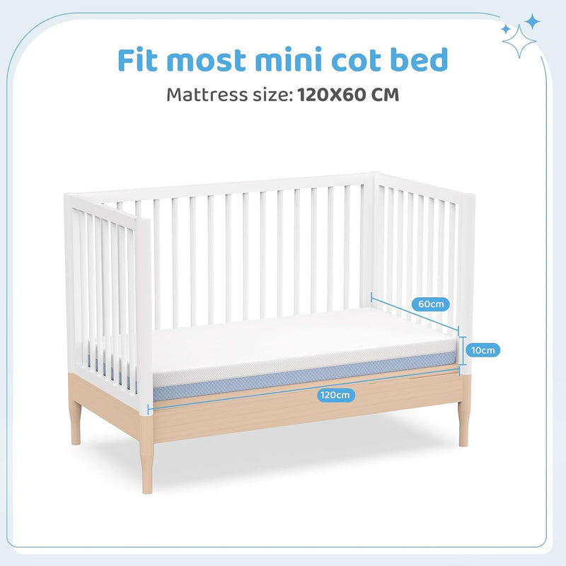 Baby Cot Mattress Breathable Memory Foam Toddler