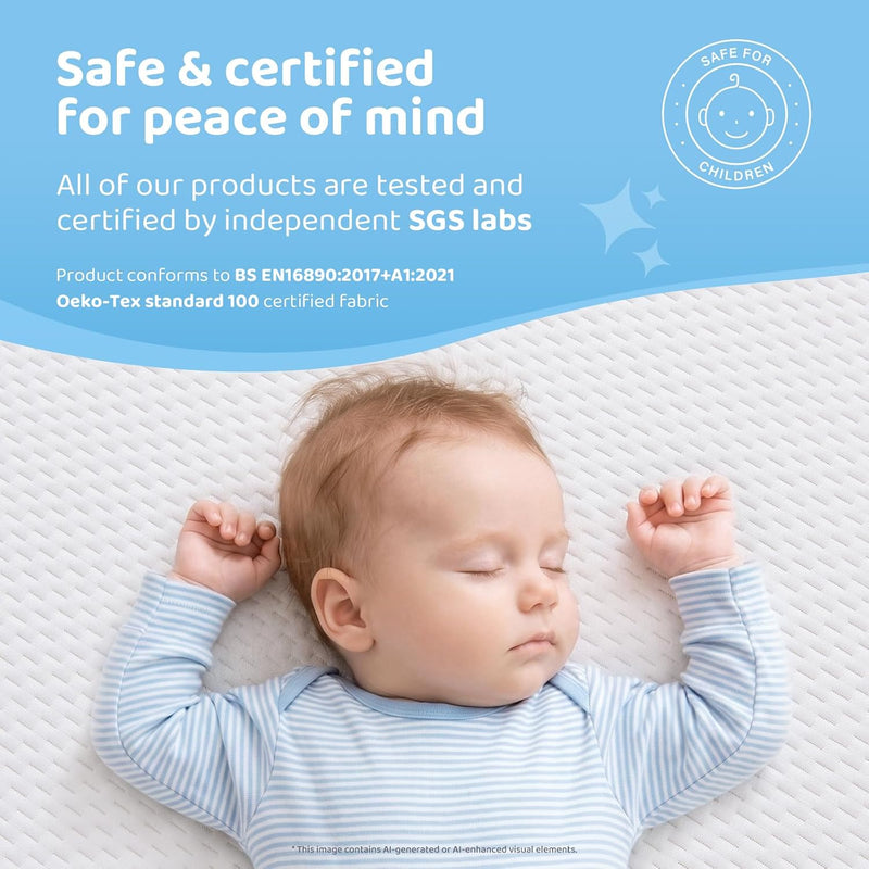 Baby Cot Mattress Breathable Memory Foam Toddler