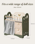 Baby Doll Crib Kids Wooden Bed with Storage