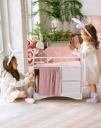 Baby Doll Crib Kids Wooden Bed with Storage