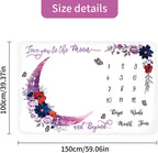 Baby Milestone Mat Blanket Photo Prop with Floral