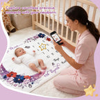 Baby Milestone Mat Blanket Photo Prop with Floral