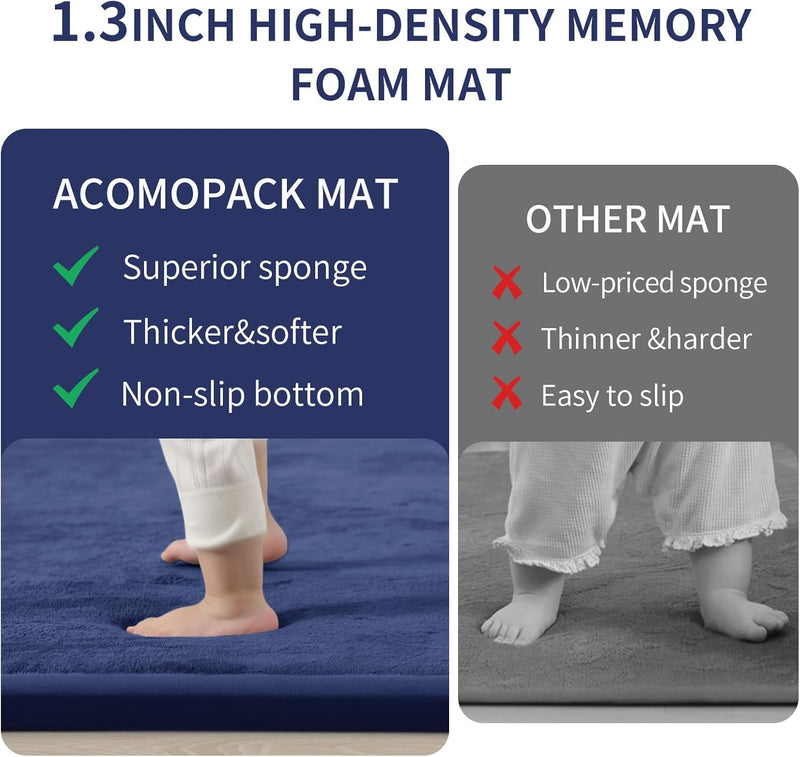 Baby Play Mat 3.5CM Thick Memory Foam Coral