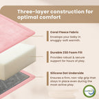 Baby Play Mat 3.5CM Thick Memory Foam Coral