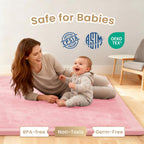 Baby Play Mat 3.5CM Thick Memory Foam Coral