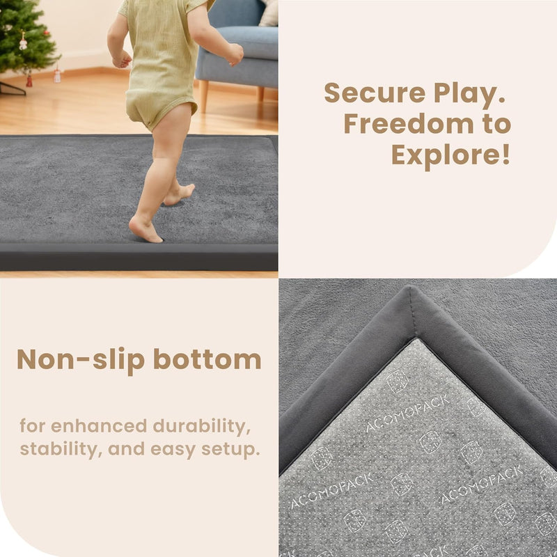 Baby Play Mat 3.5CM Thick Memory Foam Coral