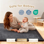Baby Play Mat 3.5CM Thick Memory Foam Coral