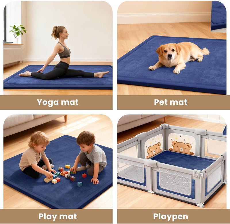 Baby Play Mat 3.5CM Thick Memory Foam Coral