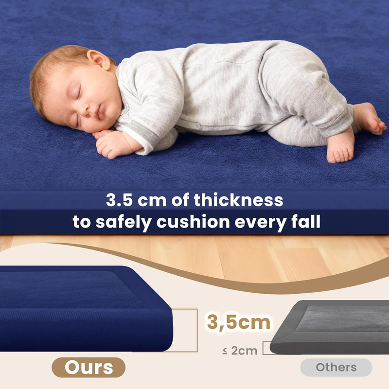 Baby Play Mat 3.5CM Thick Memory Foam Coral