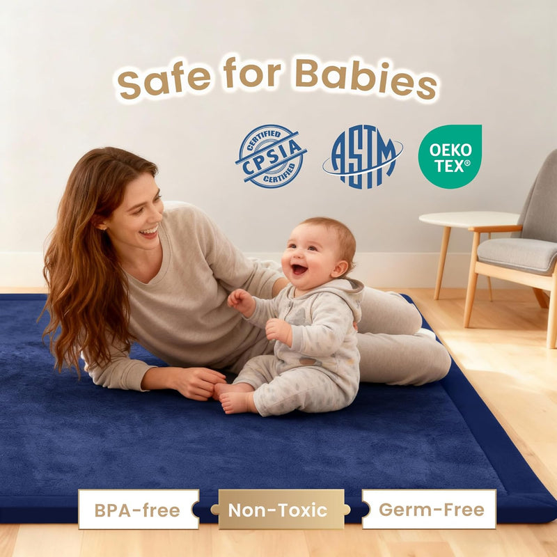 Baby Play Mat 3.5CM Thick Memory Foam Coral