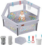 Baby Playpen Foldable for and Toddlers with Breathable