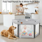Baby Playpen Foldable for and Toddlers with Breathable