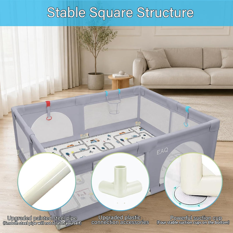 Baby Playpen Foldable for and Toddlers with Breathable