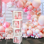 Baby Shower Decorations 4pcs Babyshower Balloon Boxes 112pcs