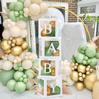 Baby Shower Decorations 4pcs Babyshower Balloon Boxes 112pcs