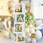 Baby Shower Decorations 4pcs Babyshower Balloon Boxes 112pcs