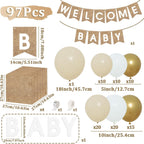 Baby Shower Decorations 4pcs Babyshower Balloon Boxes 112pcs