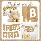 Baby Shower Decorations 4pcs Babyshower Balloon Boxes 112pcs