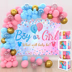Baby Shower Decorations 4pcs Babyshower Balloon Boxes 112pcs