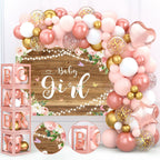 Baby Shower Decorations 4pcs Babyshower Balloon Boxes 112pcs