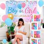 Baby Shower Decorations 4pcs Babyshower Balloon Boxes 112pcs