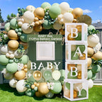 Baby Shower Decorations 4pcs Babyshower Balloon Boxes 112pcs