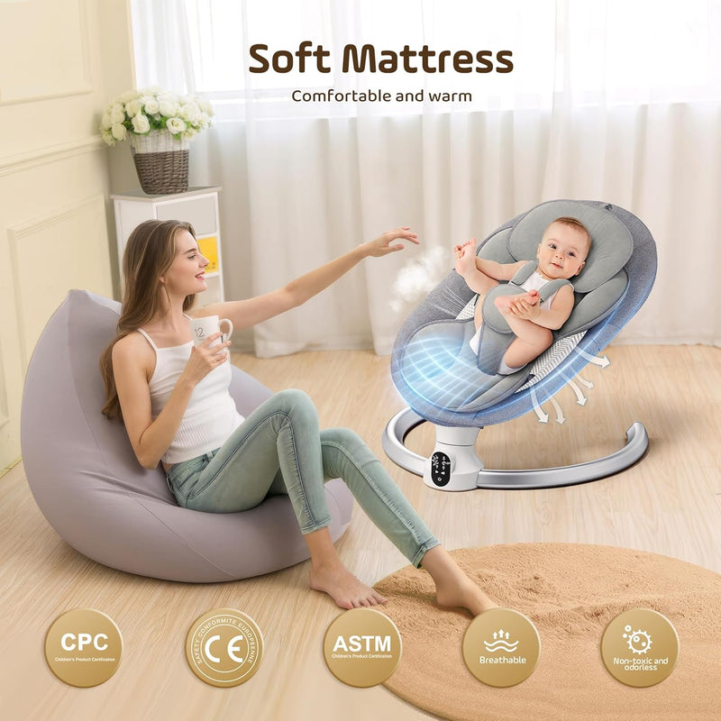Baby Swing Chair Electric Bouncer with 5 Amplitudes