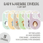 Baby Wardrobe Dividers 18 X Closet Organiser Hangers
