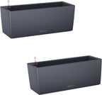 Balconera Colour 80 Self Watering Planter Plastic (Set of 2)