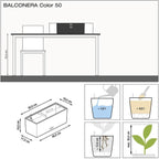 Balconera Colour 80 Self Watering Planter Plastic (Set of 2)