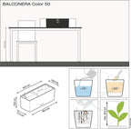Balconera Colour 80 Self Watering Planter Plastic (Set of 2)