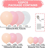 Balloons Arch Kit 185 Pcs Sand Balloon Garland